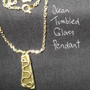 Ocean Tumbled Glass Pendant